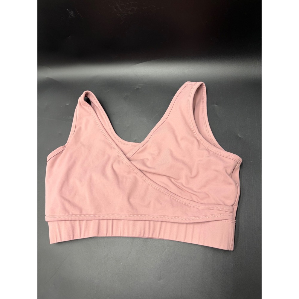 Latched Mama Crossover Nursing Bra Mauve Pink Size Large Wireless Breastfeeding - Picture 2 of 5